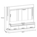 Ver imagem 2 de Home Theater Montane Off White Champanhe com Mesa de Centro Sky com Tampo de Vidro Off White - Hb M