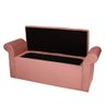 Recamier Baú Viena Casal 140 Cm Suede Rose - MV Estofados Shop - 3