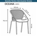Ver imagem 6 de Cadeira Oceana Empilhável Área Externa Polipropileno Assento Fixo Proteção UV Marrom Chocolate