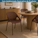 Ver imagem 2 de Cadeira Oceana Empilhável Área Externa Polipropileno Assento Fixo Proteção UV Marrom Chocolate