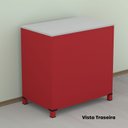 Ver imagem 5 de Mapoteca 10 Gavetas MAP10 120,4cm x 122,3cm Aço Vermelho