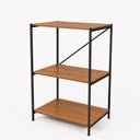 Ver imagem 2 de Estante Bari 3 Prateleiras | Estilo Industrial para Sala, Quarto, Escritório e Hall de Entrada