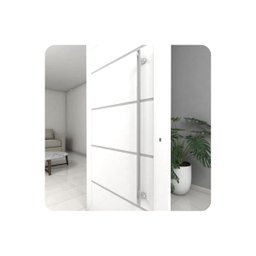 Puxador para Porta de Correr Vidro Madeira Inox 70cm Ms Fs - 3
