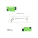 Ver mais imagens de Puxador para Porta de Correr Vidro Madeira Inox 70cm Ms Fs