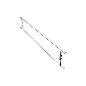 Puxador para Porta de Correr Vidro Madeira Inox 70cm Ms Fs