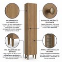 Ver imagem 5 de Paneleiro para Cozinha Modulada 1 Porta 214 x 40cm Magnólia Yescasa Naturale Marrom