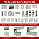 Ver mais imagens de Balcão de Cozinha Genialflex Iluminata 3g sem Tampo Hortelã