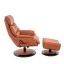 Ver imagem 6 de Poltrona de Massagem Reclinável Alasca com Aquecimento Apoio para Os Pés Pu Caramelo G56 - Gran Belo