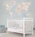 Ver imagem 2 de Adesivo de Parede Infantil Mapa Mundi - P