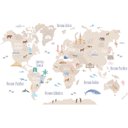 Ver imagem 1 de Adesivo de Parede Infantil Mapa Mundi - P