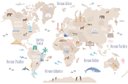 Ver imagem 1 de Adesivo de Parede Infantil Mapa Mundi - P