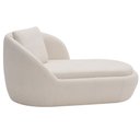 Ver imagem 1 de Chaise Longue Sala de Estar Kaira com Almofada Linho Bege Claro - Nexta