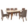 Sala de Jantar 160x80 MDF/Vidro 6 Cadeiras Alba Bom Pastor - 2