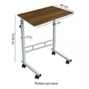 Ver imagem 5 de Mesa Notebook Rodinhas Altura Ajustavel Home Office Multifuncional Computador Escrivaninha Sala