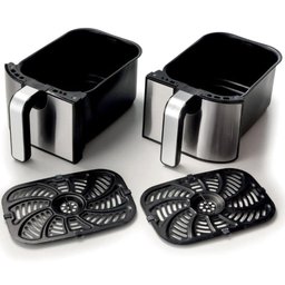 Fritadeira Air Fryer Duo 2 Cestos 4,5l Independentes 9l 220v - 6