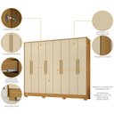 Ver imagem 7 de Guarda Roupa Casal Grande Amplo 233cm para Dormitorio Premium