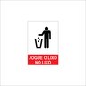 Placa - Jogue Lixo no Lixo - 20cm X 15cm - 1