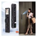 Ver imagem 2 de Fechadura Digital S666-3D Wi-Fi Tuya Biometria 3D Senha Cartão Chave App Preto