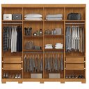 Ver imagem 2 de Guarda Roupa Casal Master New 8 Portas e 4 Gavetas com Espelho e Pés Cinamomo - Santos Andirá