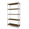 Estante Industrial 5 Prateleiras 90 cm Imbuia Branco Garen Steel Mobile - 2
