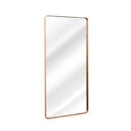 Espelho Grande Corpo Inteiro Retangular com Moldura em Metal Industrial 120 X 60 Cm Bronze - 3 Espelho Grande Corpo Inteiro Retangular com Moldura em Metal Industrial 120 X 60 Cm Bronze - 3