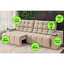 Ver imagem 7 de Sofá Connect Premium 2,00m Assento Retrátil-reclinável com Porta Copos e Entrada Usb Suede