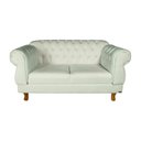 Ver imagem 1 de Sofá Chesterfield Elisabeth 2 Lugares 1.50m Suede Branco/ Consultório, Decoração, Sala de Estar, Den