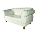 Ver imagem 2 de Sofá Chesterfield Elisabeth 2 Lugares 1.50m Suede Branco/ Consultório, Decoração, Sala de Estar, Den