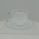 Ver imagem 7 de Jogo 6 Peças Xícara de Vidro 170ml Transparente 14x7x6cm Café Chá Expresso Alça