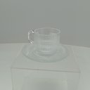 Ver imagem 2 de Jogo 6 Peças Xícara de Vidro 170ml Transparente 14x7x6cm Café Chá Expresso Alça