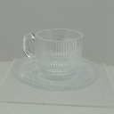 Ver mais imagens de Jogo 6 Peças Xícara de Vidro 170ml Transparente 14x7x6cm Café Chá Expresso Alça