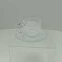 Ver imagem 5 de Jogo 6 Xicaras de Cha com Pires Home&co Vidro 170ml 14x7x6cm Transparente