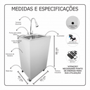 Ver imagem 5 de Pia Portátil Gourmet Cinza Pressurizada Elétrica Bivolt - Ultra Móveis