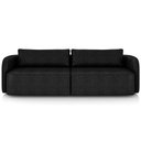 Ver imagem 3 de Sofá 3 Lugares Sala Living Orgânico 240cm Oregon K01 Couríssimo Preto - Lyam Decor
