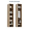 Guarda-Roupa Módulo 45x180 e Módulo 45x40 2 Portas e 3 Prateleiras Frame CabeCasa MadeiraOriginals - 13