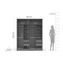 Ver imagem 2 de Guarda Roupa Casal 4 Portas e 4 Gavetas Porto Branco/creme - Politorno