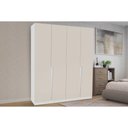 Ver imagem 1 de Guarda Roupa Casal 4 Portas e 4 Gavetas Porto Branco/creme - Politorno