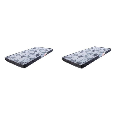 Kit 2 Colchões Solteiro D20 88x14cm Astra Black Montreal Cinza/Branco