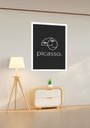 Ver imagem 1 de Quadro Decorativo Picasso Minimalista Preto - 70x50cm:moldura Preta