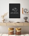Ver imagem 2 de Quadro Decorativo Picasso Minimalista Preto - 70x50cm:moldura Preta