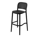 Ver imagem 1 de Banqueta Alta Amis Or Design 103 Cm (alt) Polipropileno Preto Assento Encosto Simulando Palha Preto