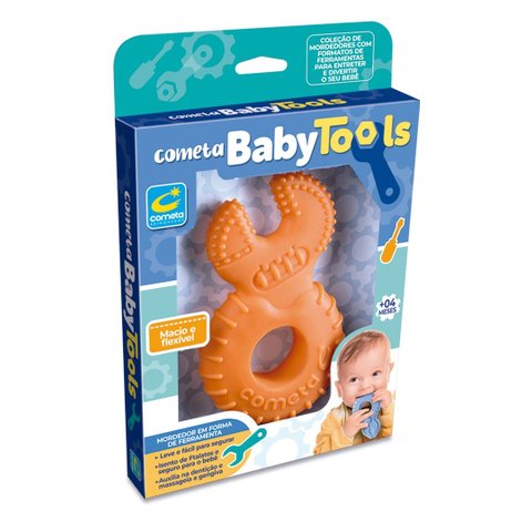 Brinquedo Mordedor Baby Tools Chave Inglesa +4 Meses Cores Sortidas Cometa Brinquedos