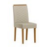 Conjunto Mesa Jantar Retangular Aurea Tampo Vidro 4 Cadeiras:off White / Ypê - 3