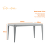 Conjunto Mesa Jantar Retangular Aurea Tampo Vidro 4 Cadeiras:off White / Ypê - 6