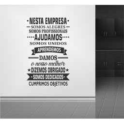 Adesivo Para Empresas Frases Coorporativas Nesta Empresa - 1