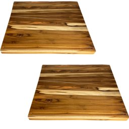 Kit 2 Tábuas de Corte Teca 60x50cm Encaixe Bancada Estação Prancha Mesa Zanline - 1