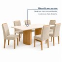 Ver mais imagens de Conjunto de Sala de Jantar 6 Lugares Isla e Carol MDF 160x80cm Cinamomo Off White e Bege
