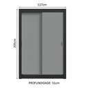 Ver mais imagens de Guarda-roupa Solteiro 2 Portas de Correr Preto/cinza Milano Madesa Preto/cinza
