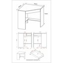 Ver imagem 4 de Escrivaninha/Mesa Escritório De Canto Multimóveis Vcr25064 Nogal Nogal