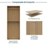 Módulo 70x180 4 Portas 1 Kit Prateleira Frame CabeCasa MadeiraOriginals - 3